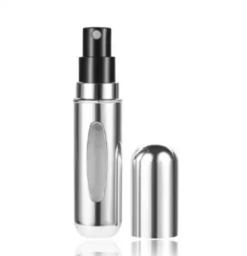 37ba2bad-3045-4546-98b5-ee01dec7575e Perfumero 5ml Autorecargable Plata Metalico