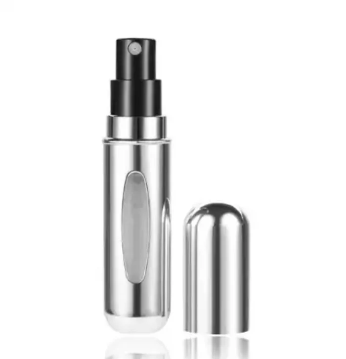 Perfumero 5ml Autorecargable Plata Metalico