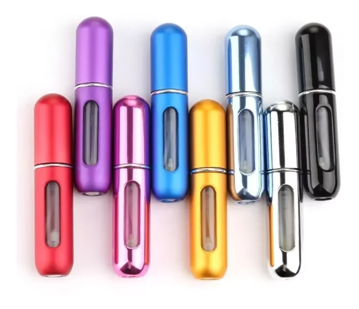 Paquete 5 Perfumeros 5ml Mix Color Autorecargable