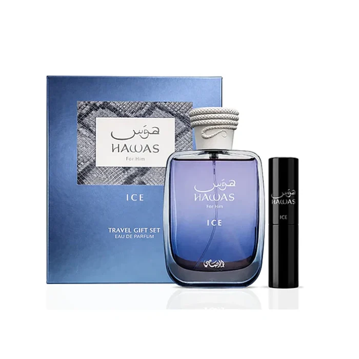 703 Rasasi Set Hawas Ice 100ml + Vial 8ml