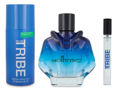 D_NQ_NP_820674-MLM80078440484_102024-O Benetton Set We Are Tribe Man 90Ml Edt 3PZ