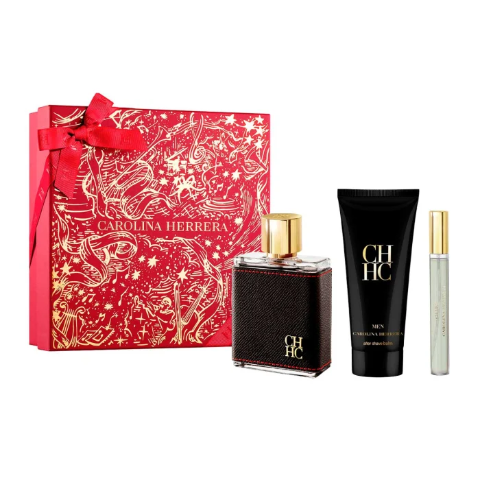 Carolina Herrera Set Ch Men 100ml + 10ml + Gel Ducha Caja Roja