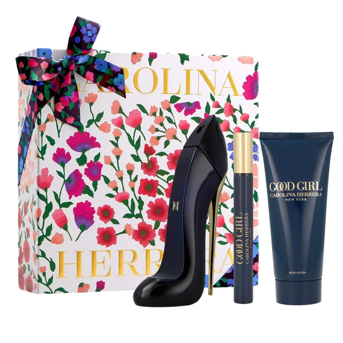 original Carolina Herrera Good Girl 80ml + 10ml + Crema Caja Flores