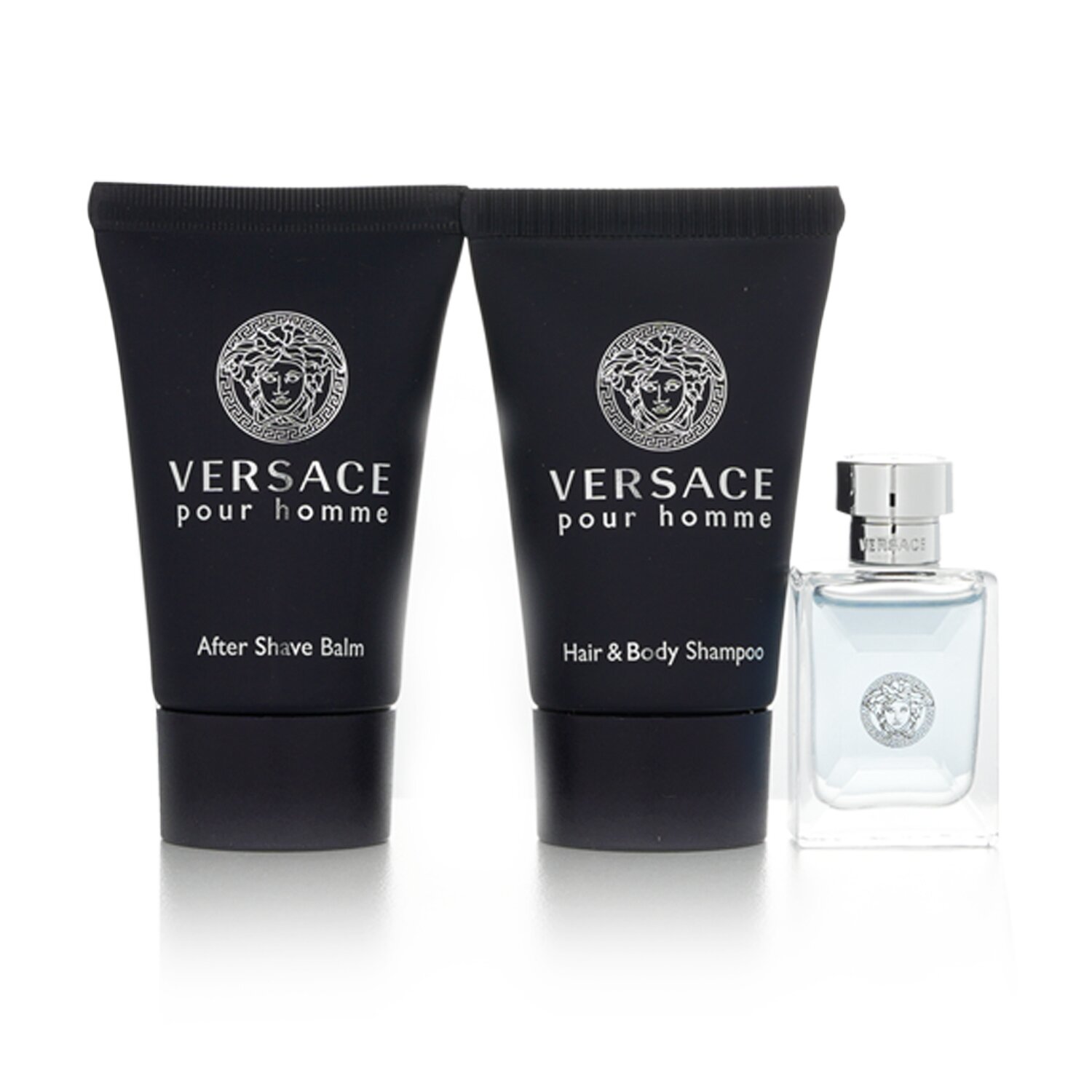 27966286614 Versace Set Eau de Perfume 5ml + Shampoo Para Cabello y Cuerpo 25ml + Balsamo Para despues de Afeitar 25ml