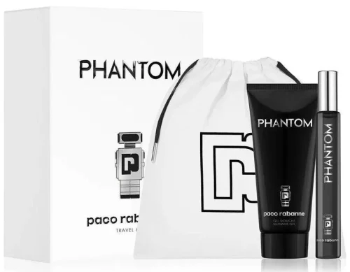 s-l1200 (6) Paco Rabanne Travel Kit Phantom EDT 10ml + Gel de Ducha + Neceser
